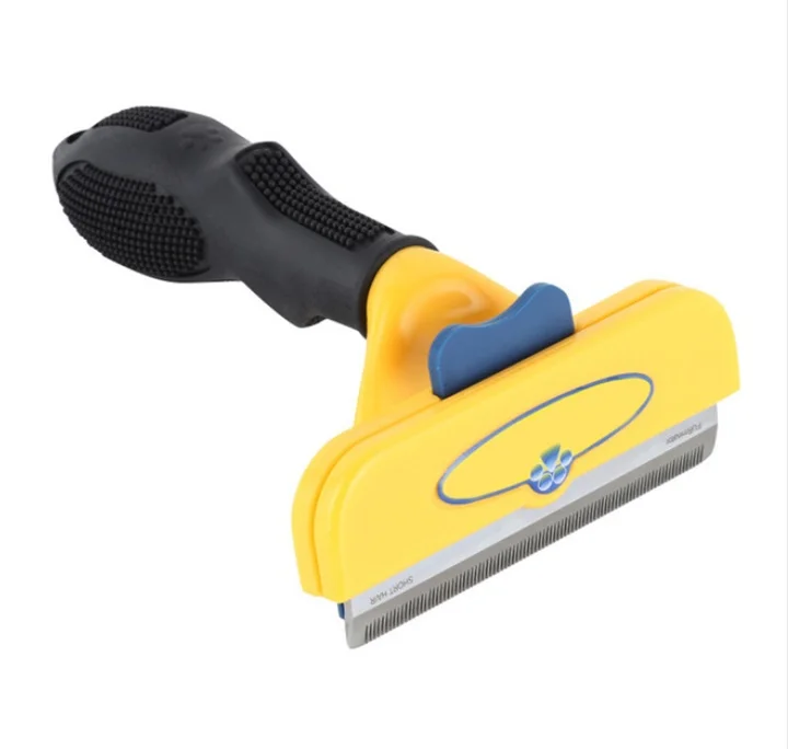 yellow 100mm ABS расчески для домашних животных собака для удаления волос кошка Уход за щеткой Инструменты машинка для стрижки триммер для домашних животных гребни для кошек товар для животных аксессуары для собак - Цвет: yellow 100mm