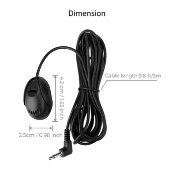 

50Hz-20KHz Microphone Car Radio Stereo Bluetooth Vehicle External Mic For GPS/Audio/Laptop