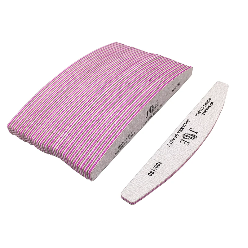 25pcs Nail File Professional Sanding Buffer Block 100/180 Sandpaper Pedicure Manicure UV Gel Buffing Polish Beauty Tools Files | Красота и
