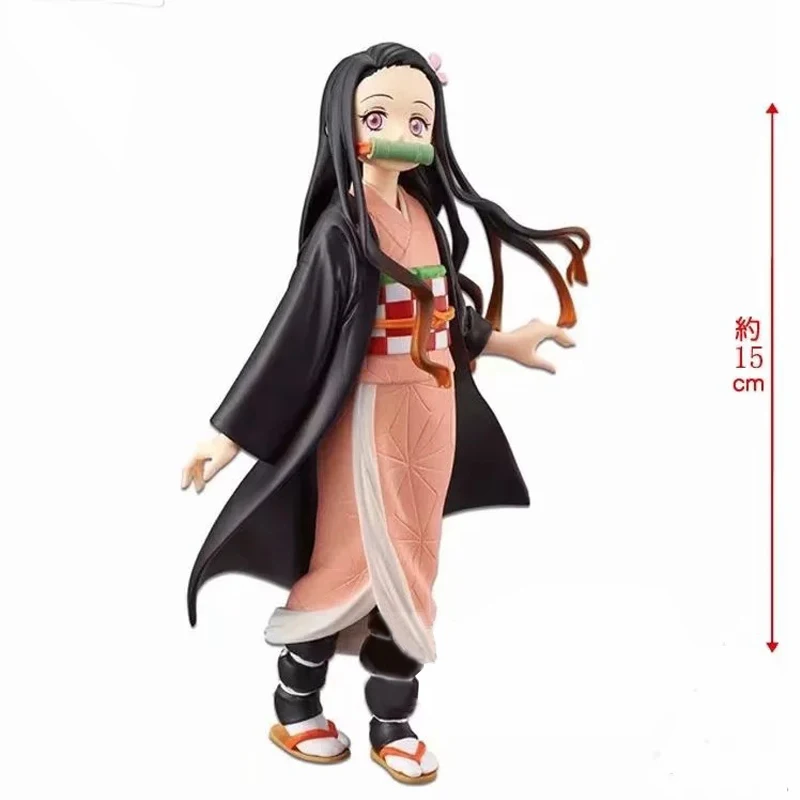 Demon Slayer Kimetsu no Yaiba Agatsuma Zenitsu Nezuko Tanjirou PVC Action Figure Toy Anime Demon Slayer Brinquedos Figurals