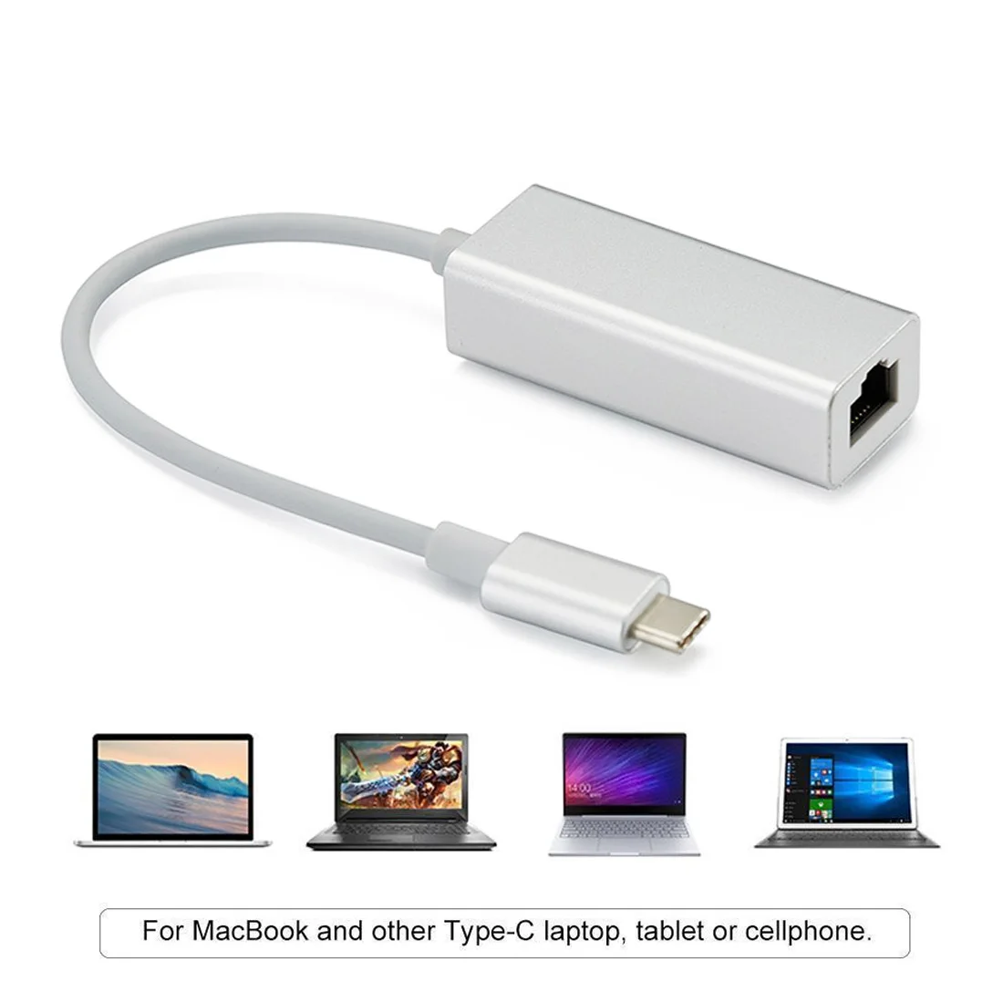 Внешний проводной USB C Ethernet адаптер сетевой карты Тип usb-C для оптоволкна вай-RJ45 локальной сети для MacBook Windows 7/8/10 ноутбука 10/100 Мбит/с