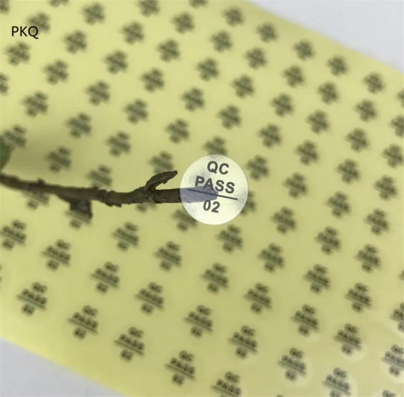 

2000pcs/lot QC PASS Label Transparent PVC Adhesive Sticker QC PASSED 01-10 Sticker Diameter 1cm Warranty Label
