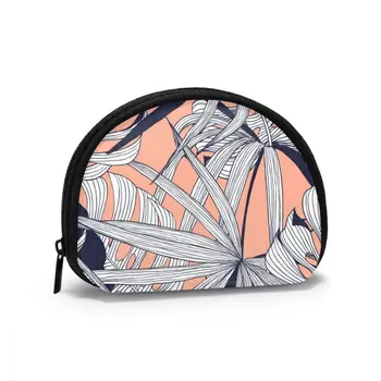

Women Makeup Bag Floral Split-leaf Philodendron And Palm Leaves Cosmetic Organizer bag Pouch For Travel Ladies Pouch