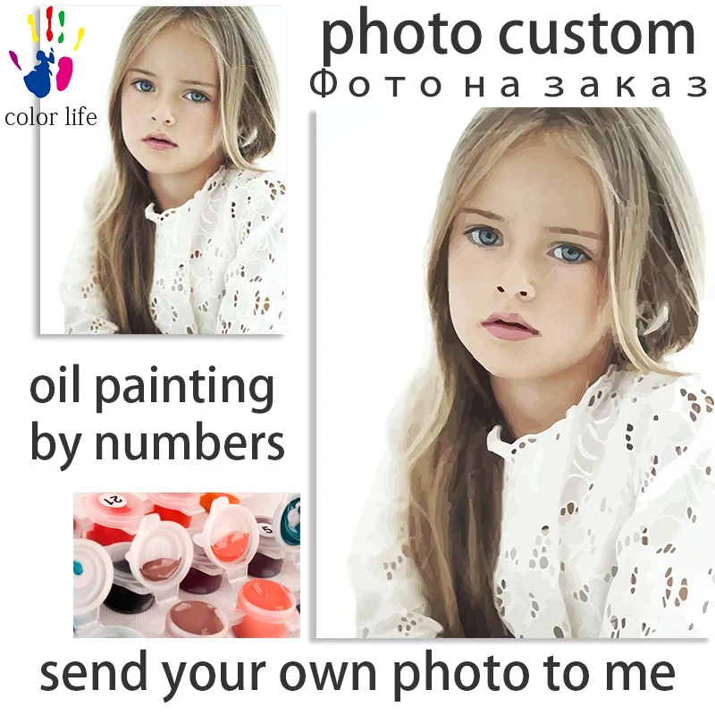 Diy краски по номерам картина картины с комплектами людей и животных человек