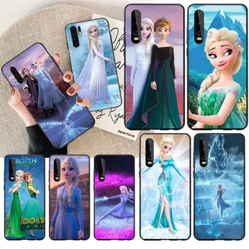 

NBDRUICAI snow queen elsa Black TPU Soft Phone Case Cover for Huawei P30 P20 P10 P9 P8 Mate 20 10 Pro Lite