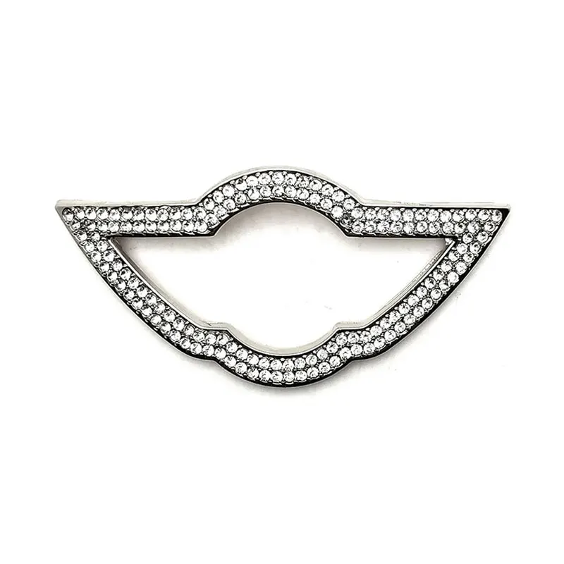 

KJAUTOMAX For Mini Cooper R50 R53 R55 R56 R60 R61 F55 F56 Steering Wheel Decoration Metal Steering wheel Crystal Sticker Silver