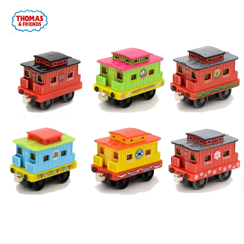 Томас и Друзья Emily локомотив Поезд Модель сплав пластик Магнитный трек железнодорожный вагон игрушка подарок на день рождения - Цвет: Random Holiday car