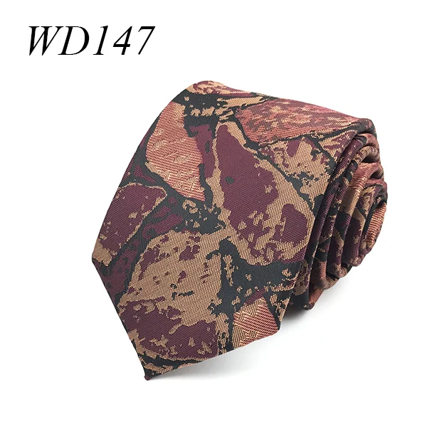 Высокое Качество Микрофибра тканевый галстук вечерние банити Свадебные 7 см тонкие галстуки для мужчин животное цветочный шейный платок - Цвет: WD167