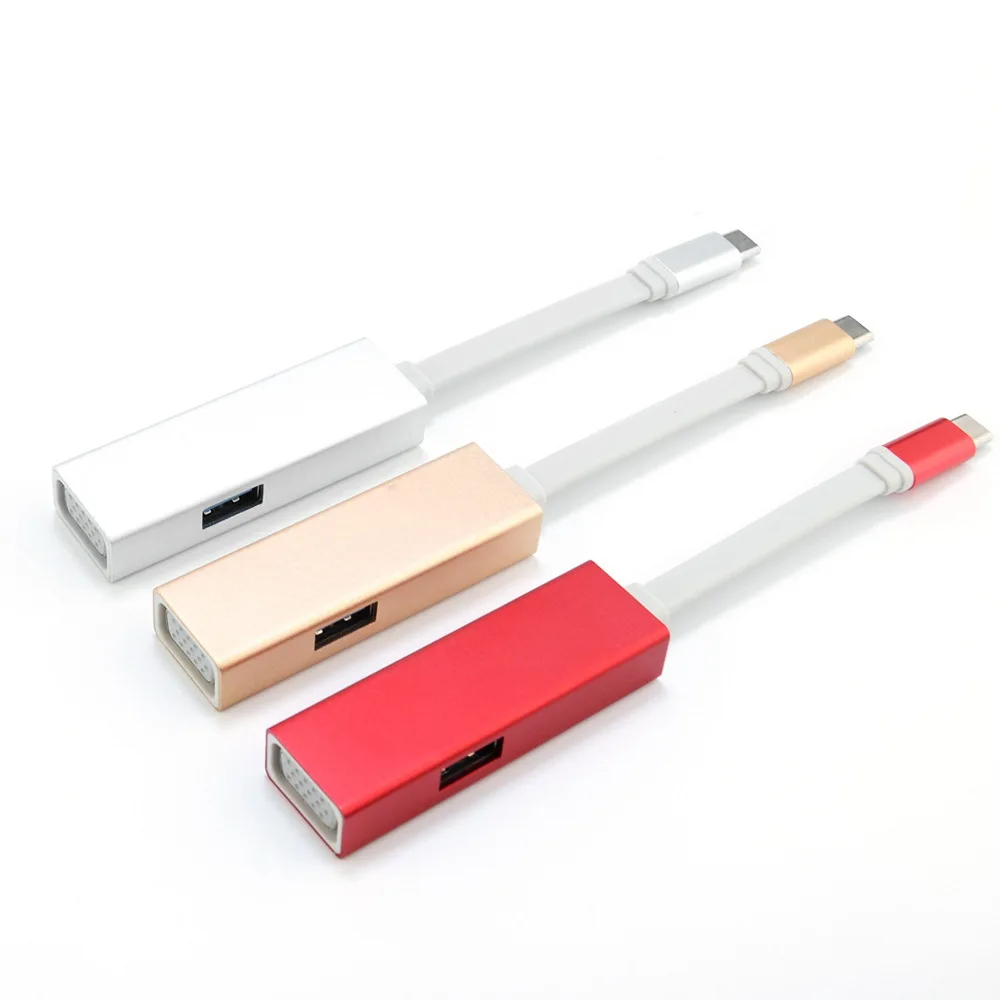 

Three-in-One Type-C Hub Docking Station Type-C Multi-functional Adapter Expand VGA Accessories Hub