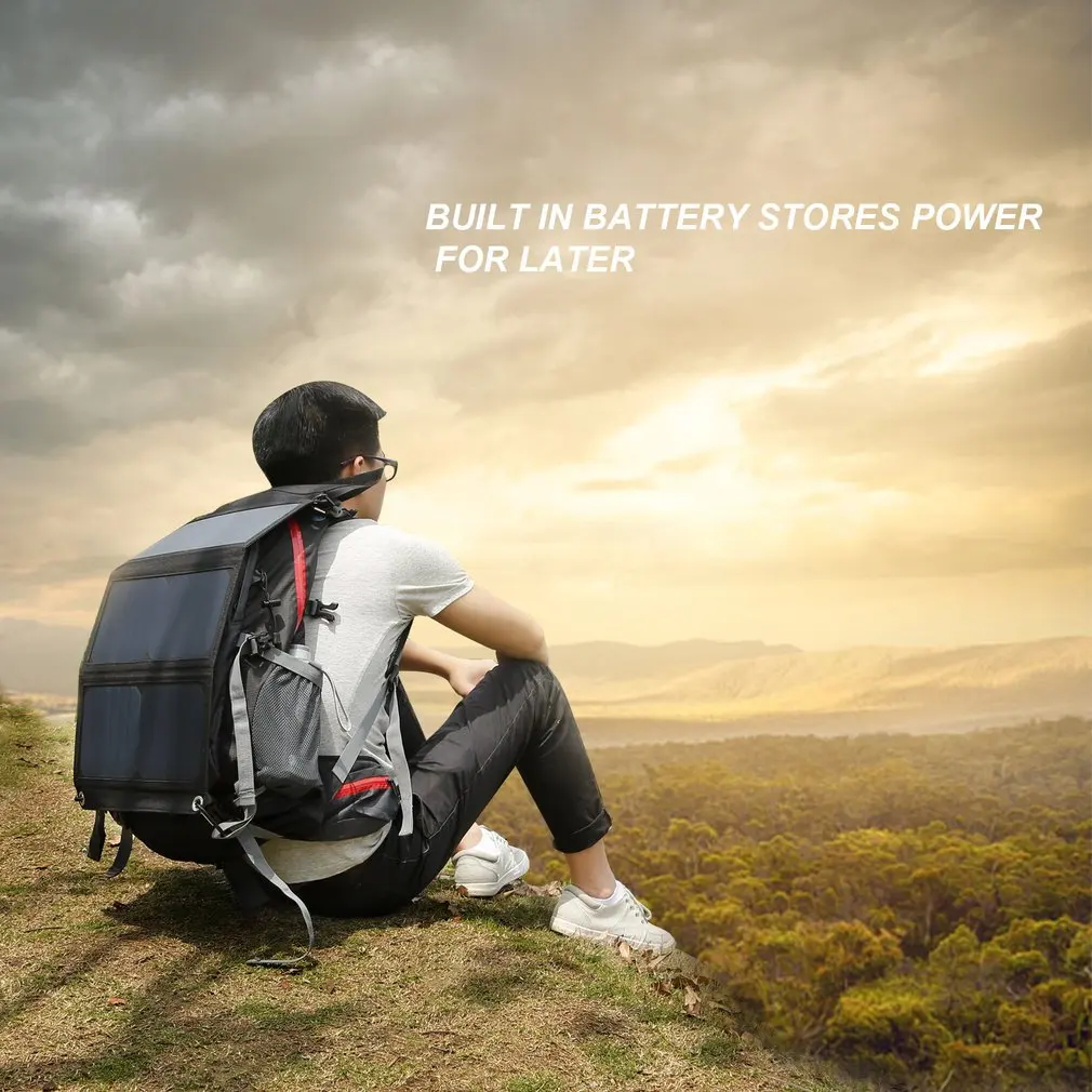 21W Folding Foldable Portable Dual USB Ports Solar Panel Charger Ultra Thin High Efficiency for Smartphones Cameras MP3 MP4