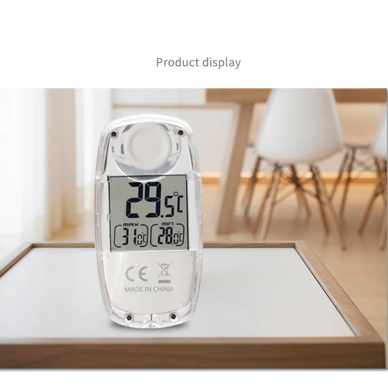 Mini Solar Thermometer with Suction Up for the Window Outdoor Garden Temperature Meter Portable LCD Digital Thermometer New