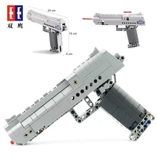 Серия Fit Technic, пистолет, пистолет, может стрелять пулями, набор, пустынный Орел и M23, DIY Модель, строительные блоки, игрушки для детей, подарки для мальчиков