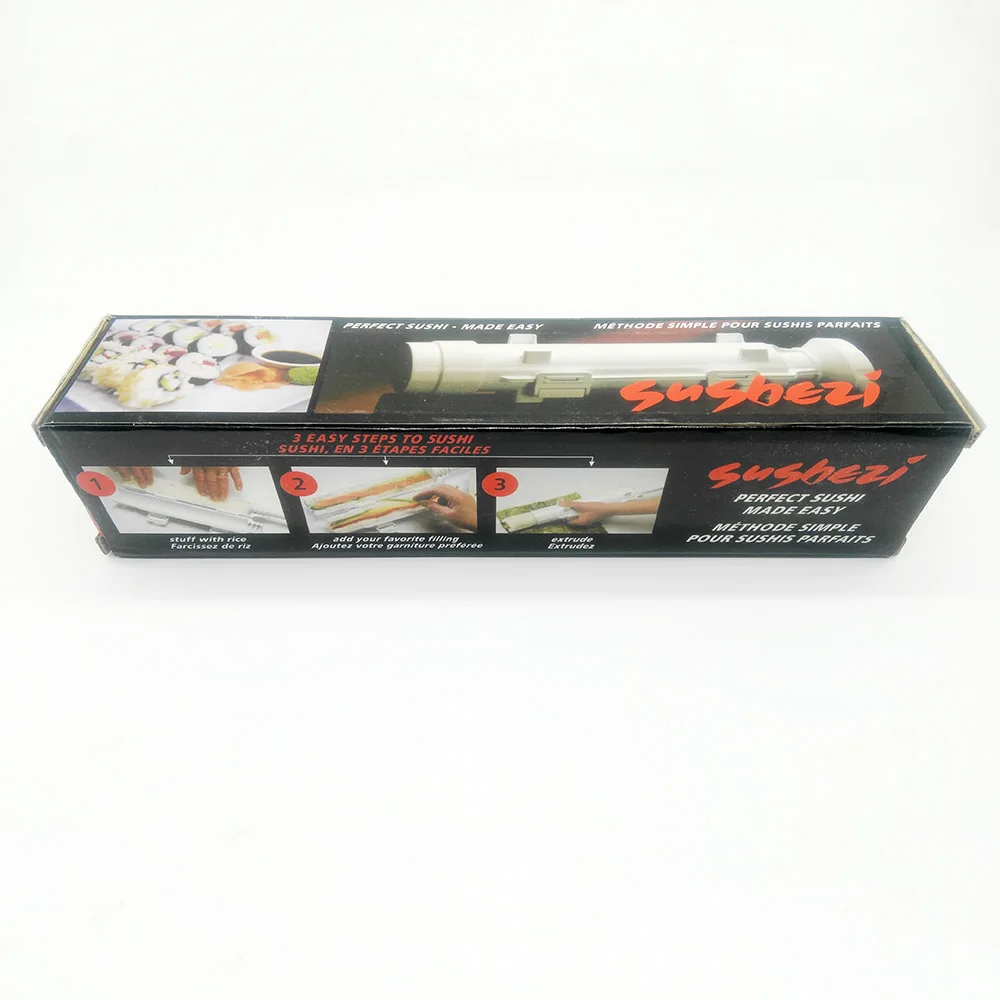with retail box Роликовая форма для суши, кухонные инструменты для риса, аксессуары для мяса, Базука, сделай сам, для суши, производитель суши, инструменты для овощей, гаджеты - Цвет: with retail box