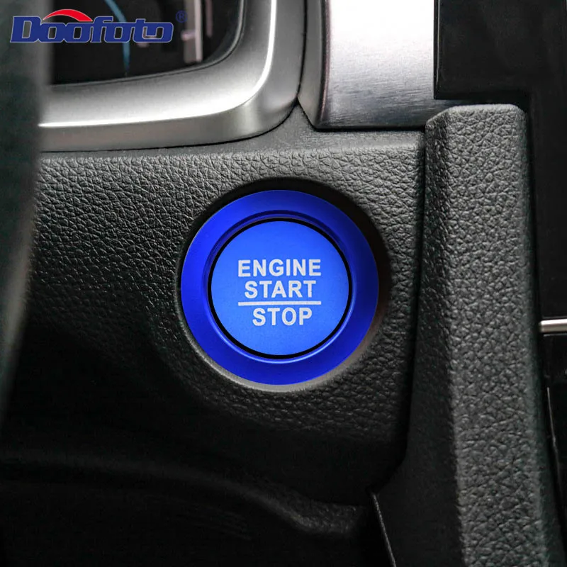 Doofoto автомобильный пусковой стоп двигатель Кнопка Крышка кольцо для Honda Civic Jazz CRV Dio NC750X Accord Mugen аксессуары для интерьера Стиль