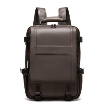 

Vintage Laptop100% Genuine Leather Backpacks for School Bags Men Travel Leisure Backpacks Retro Casual Bag Schoolbags Teenager