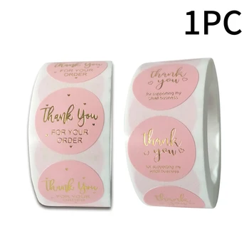 

500pcs/roll Paper Sealing For Business Foil Professional Party Gift Packaging Thank You Sticker Decorative Round Self Adhesive