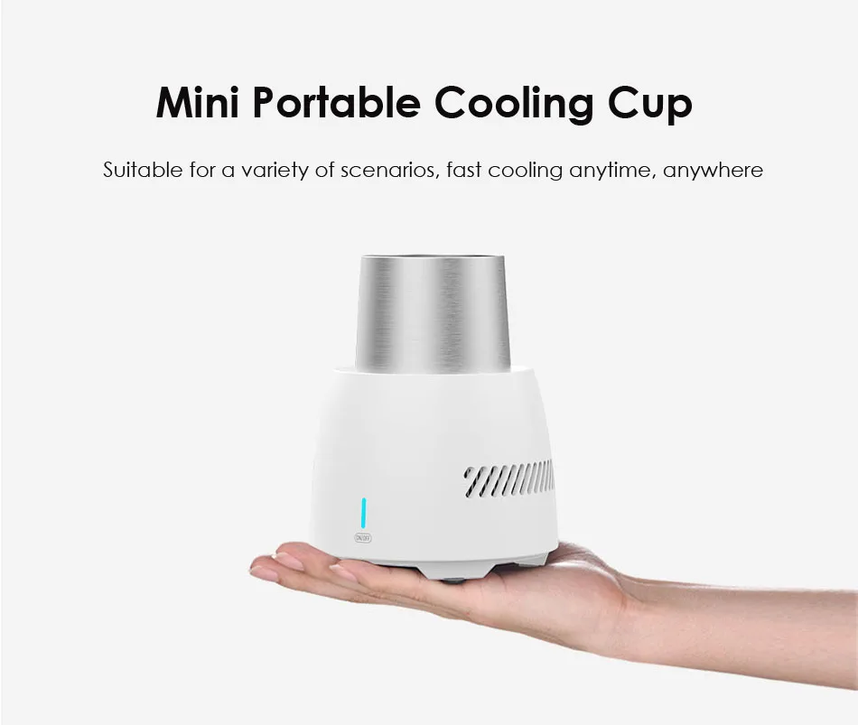 XIAOMI Mijia, чашка мгновенного охлаждения, портативный Электрический охладитель, холодильник для холодных напитков, смарт-Сенсорное управление для дома и офиса