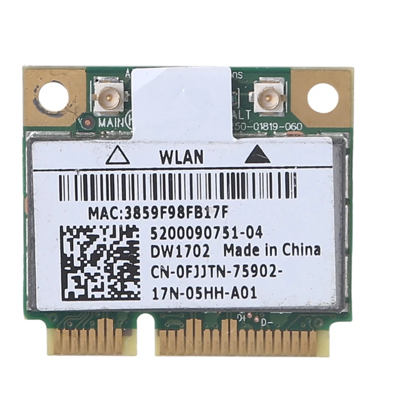 

Dell DW1702 Atheros AR5B195 Wireless and BT Mini WiFi Card Bluetooth-compatible Network Card