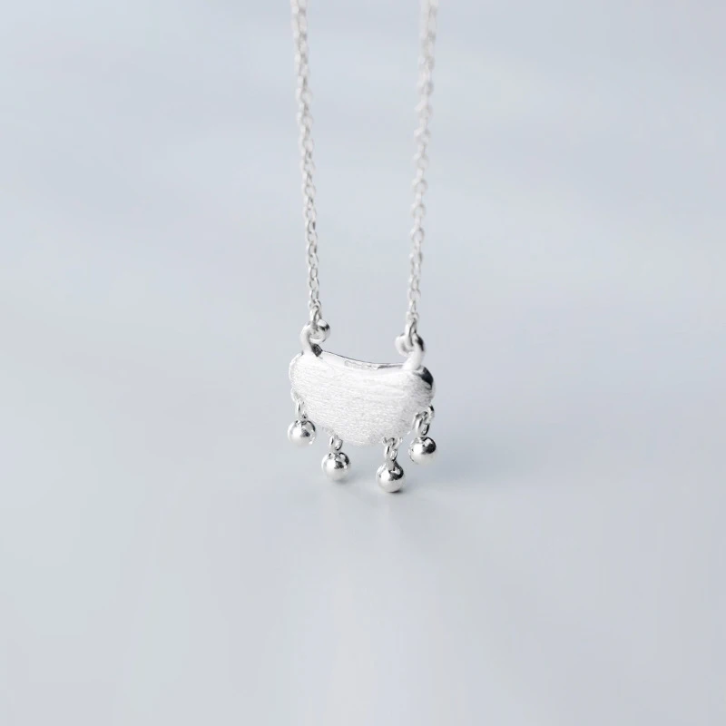 

INALIS Japanese and Korean style simple small fresh long life lock hollow fashion clavicle chain 925 silver necklace female