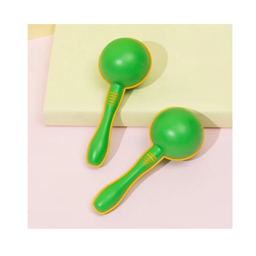 1 пара детских инструментов maracas яичные шейкеры Ритм палочки музыка Малыш Детские музыкальные игрушки дети готовы - Цвет: Green