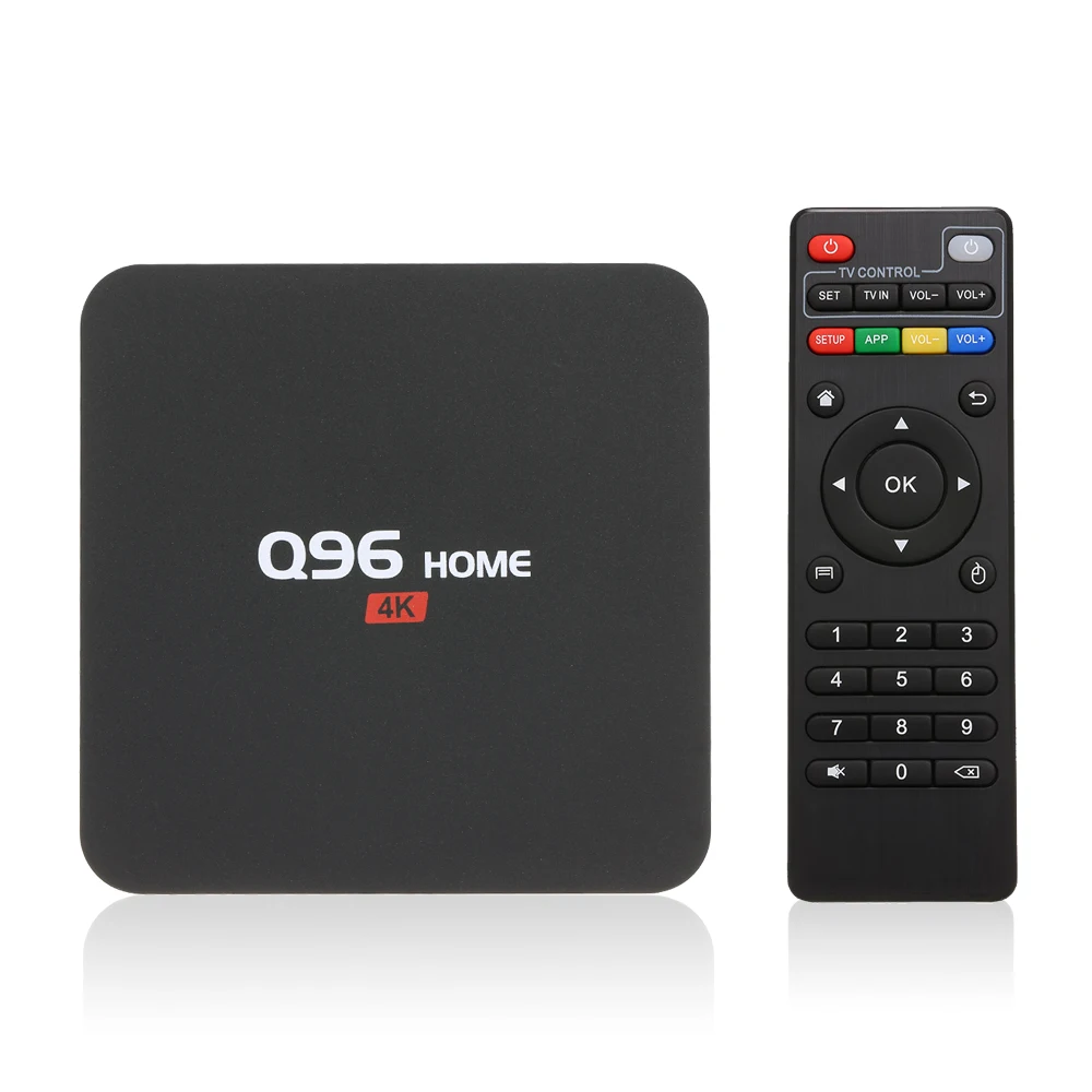 Q96 домашний Смарт ТВ приставка Android 8,1 RK3229 четырехъядерный UHD 4K медиаплеер 1 ГБ/8 ГБ 2,4G WiFi Android ТВ приставка с пультом дистанционного управления