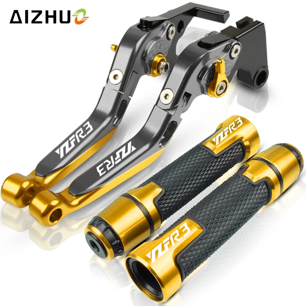 gold2 Для YAMAHA YZF R3 YZFR3 YZF-R3 мотоциклетные регулируемые складные тормозные рычаги сцепления рукоятки - Цвет: gold2