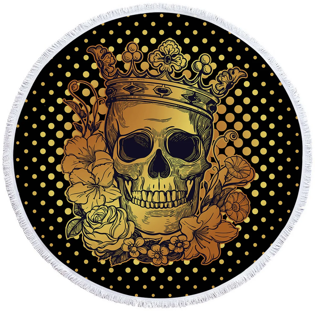 

Golden Suger Skull Queen Beach Towel for Adults Quick-Dry Black Bath Towel Nordic Wall Tapestry Yoga Carpet Towel Wrap Bathrobe