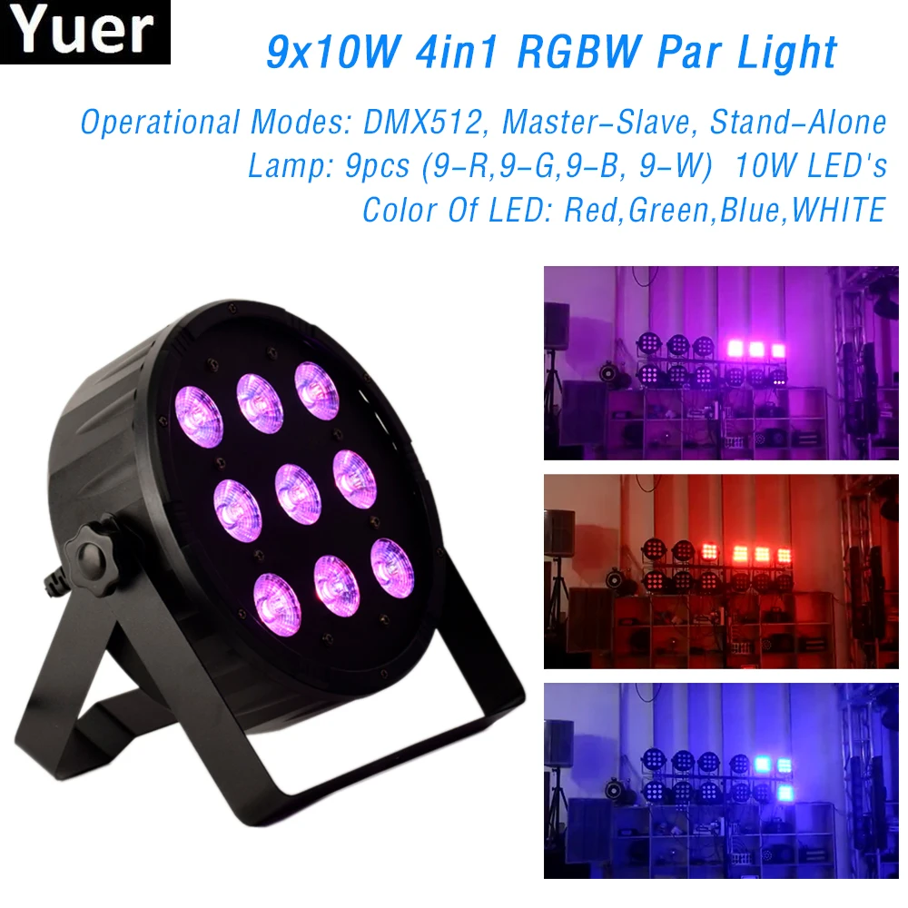 

8Pcs/Lot Intelligent DMX512 LED Stage Par Light 4in1 RGBW Professional Effect Light DJ Bar Club Disco Light Mini Spotlight