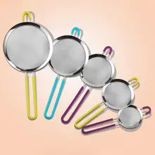 

Stainless Steel Handheld Screen Mesh Oil Strainer Flour Sieve Colander Sifter