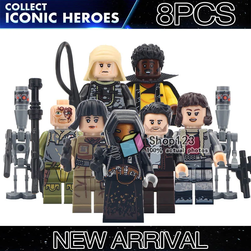 80 шт./лот Han Solo женский пилот Quay Tolsite Obi-wan rober Poe Dameron строительные блоки игрушки для детей