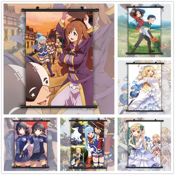 

Kono Suba Aqua Megumin Yunyun Darkness Anime manga wall Poster Scroll