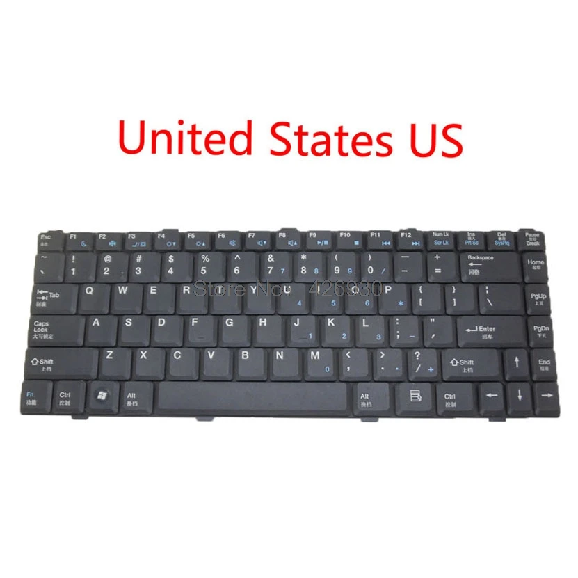 Клавиатура для ноутбука DELL Inspiron 1425 1427 1428 0P190K P190K PK1306N0300 SG 28100 XLA США Черный 99%