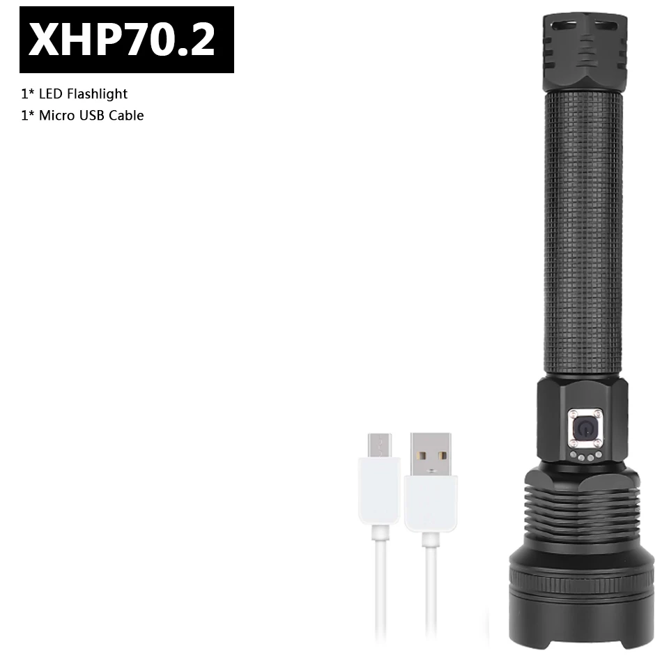 XLamp xhp70.2 самый мощный светодиодный фонарик usb Zoom фонарь 18650 или 26650 перезаряжаемый аккумулятор - Испускаемый цвет: Package A