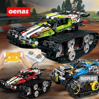 

13023 RC Crawler Racing APP Remote Control Car Tracked Racer Building Blocks MOC Technic Brick 42065 kid boys Children Toys Gift