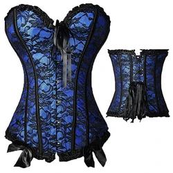 Plus Size Bustier Corsets Gothic Lace Up Binders and Shapers Overbust Body Shapewear Women Sexy Slimming Waist Trainer Boned 6XL