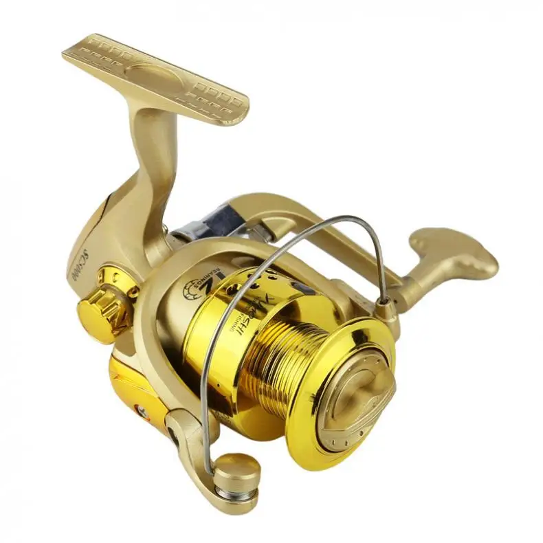 

3000 / 4000 Series 6BB Golden Color Spinning Fishing Reel 5.2:1 Plating Left/Right Interchangeable Collapsible Handle