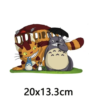 

anime totoro stickers iron on transfer for clothing vinyl heat iron-on transfers cartoon patches Hayao Miyazaki badge applique