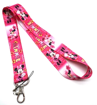 

Hot New cartoon minnie Lanyard for Keys Mobile Phone Neck Straps Cartoon Keychains Lovely