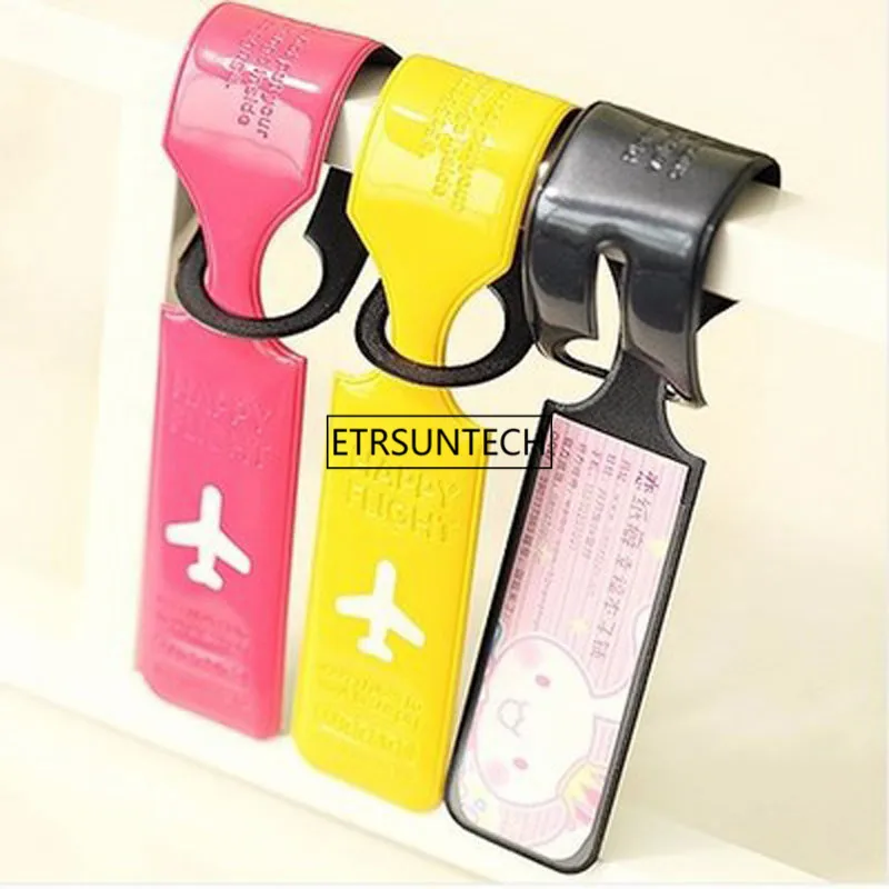 100pcs/lot Suitcase ID Address Holder Letter Baggage Boarding Tags Portable Label Travel Luggage Tag Cover YT0099