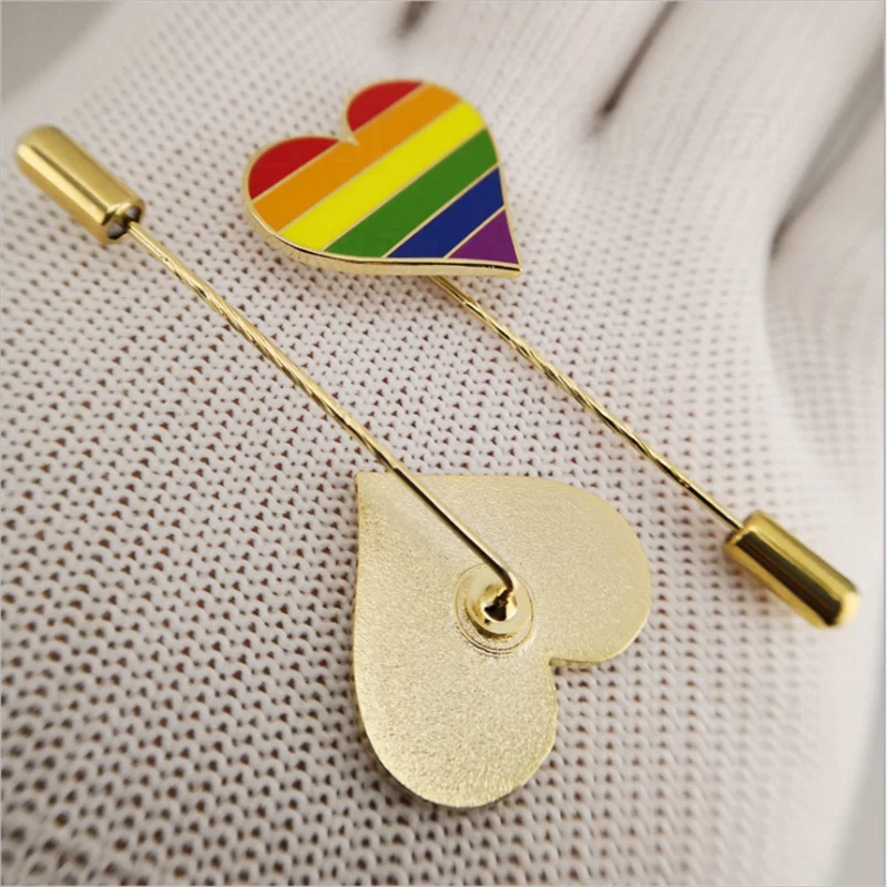 LGBT Pride Rainbow, высокое качество, металлическая эмалированная пуговица значок, гей, символ, булавка, любовь равна, сделай сам, швейная одежда, аксессуары - Цвет: A