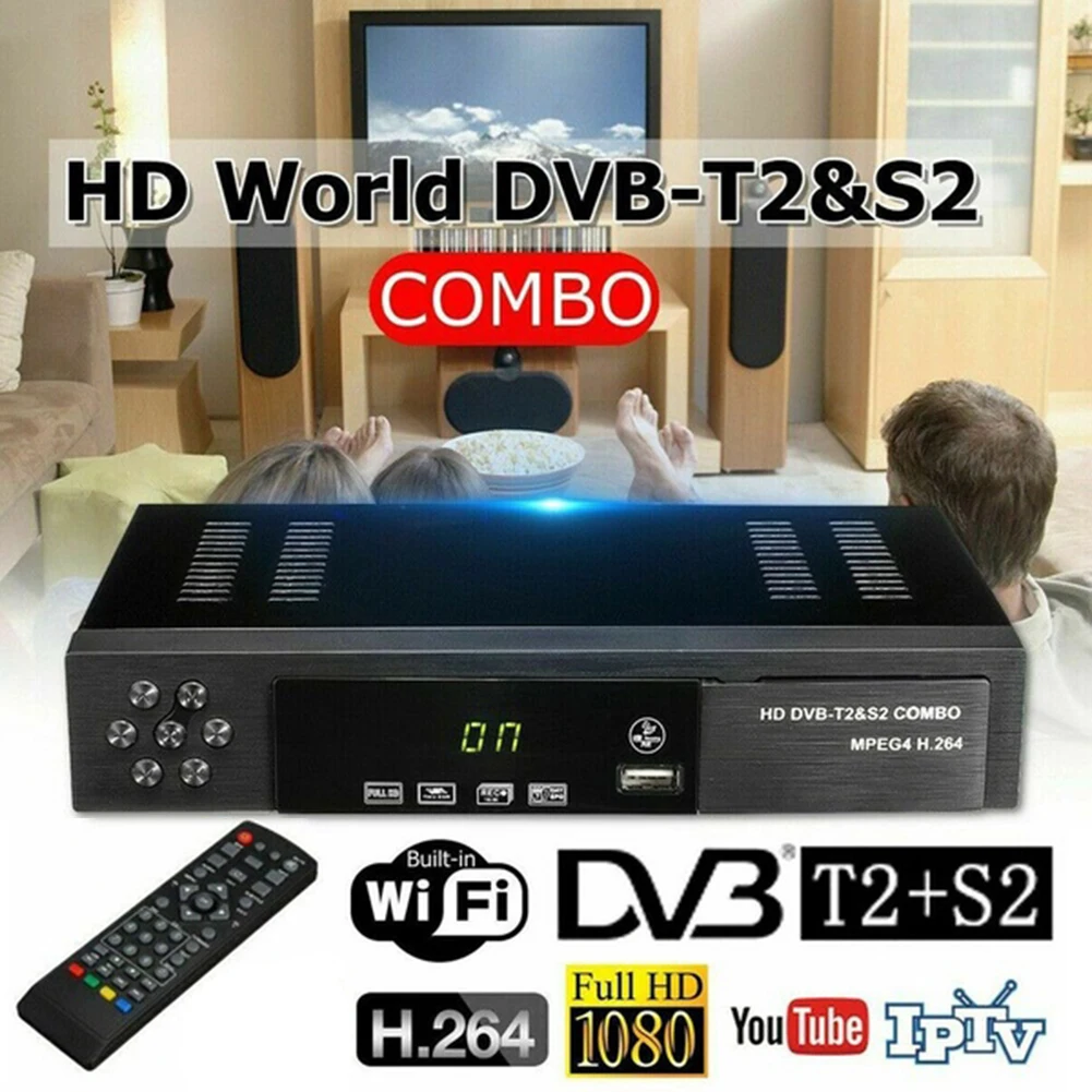 

HD DVB-T2+S2 COMBO FTA 1080P Digital Converter Box TV Receiver TV Box Tuner Dvb T2 DVBT2 DVB TV Receiver Russian Set Top Box