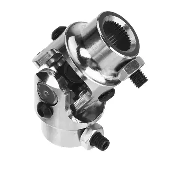 

SI-AT45015 Chrome Silver 3/4-36 Spline X 3/4" DD Chrome Steering U Joint Coupler For Mustang II Power Rack SI-AT45015