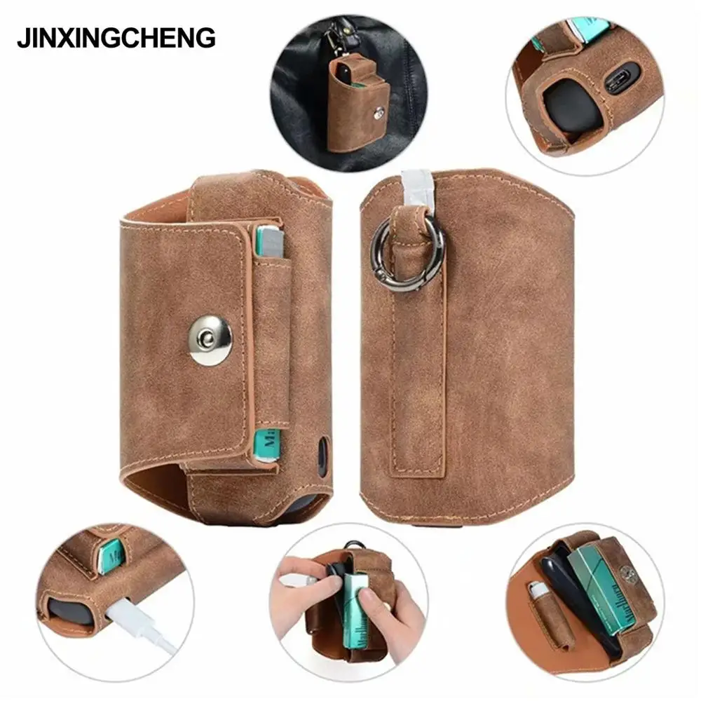 JINXINGCHENG Новинка 5 цветов кожаный чехол кошелек для iqos 3 0 Чехол книжка с откидной