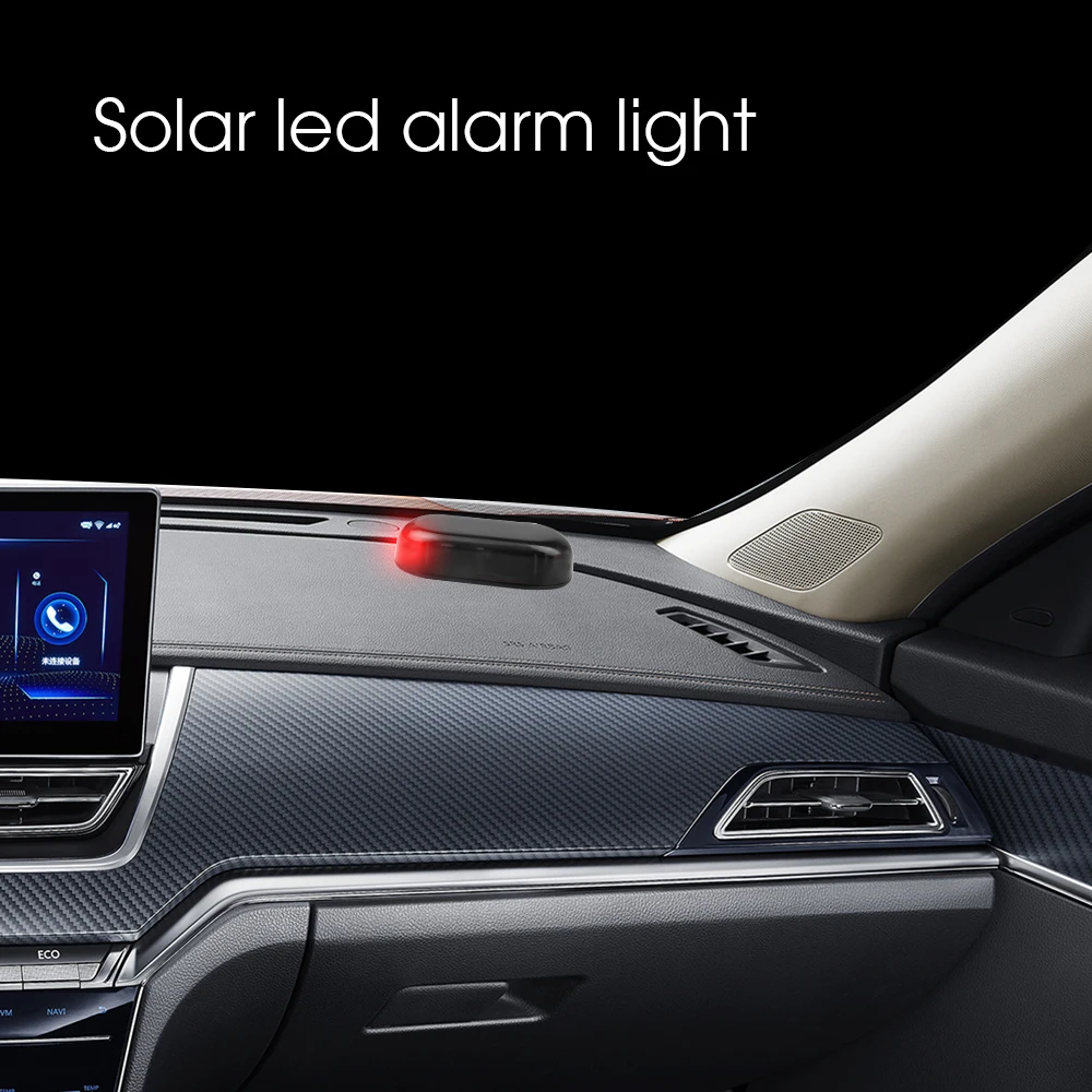 Kebedemm автомобильный сигнал светодиодный светильник безопасности Системы Предупреждение кражи Вспышка мигающая поддельная автомобиль с питанием от солнечных батарей сигнализации светодиодный светильник