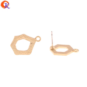 

Cordial Design 100Pcs 13*18MM Jewelry Making/Earring Stud/Matte Gold/Hexagon Shape/DIY Accessories/Hand Made/Earring Findings