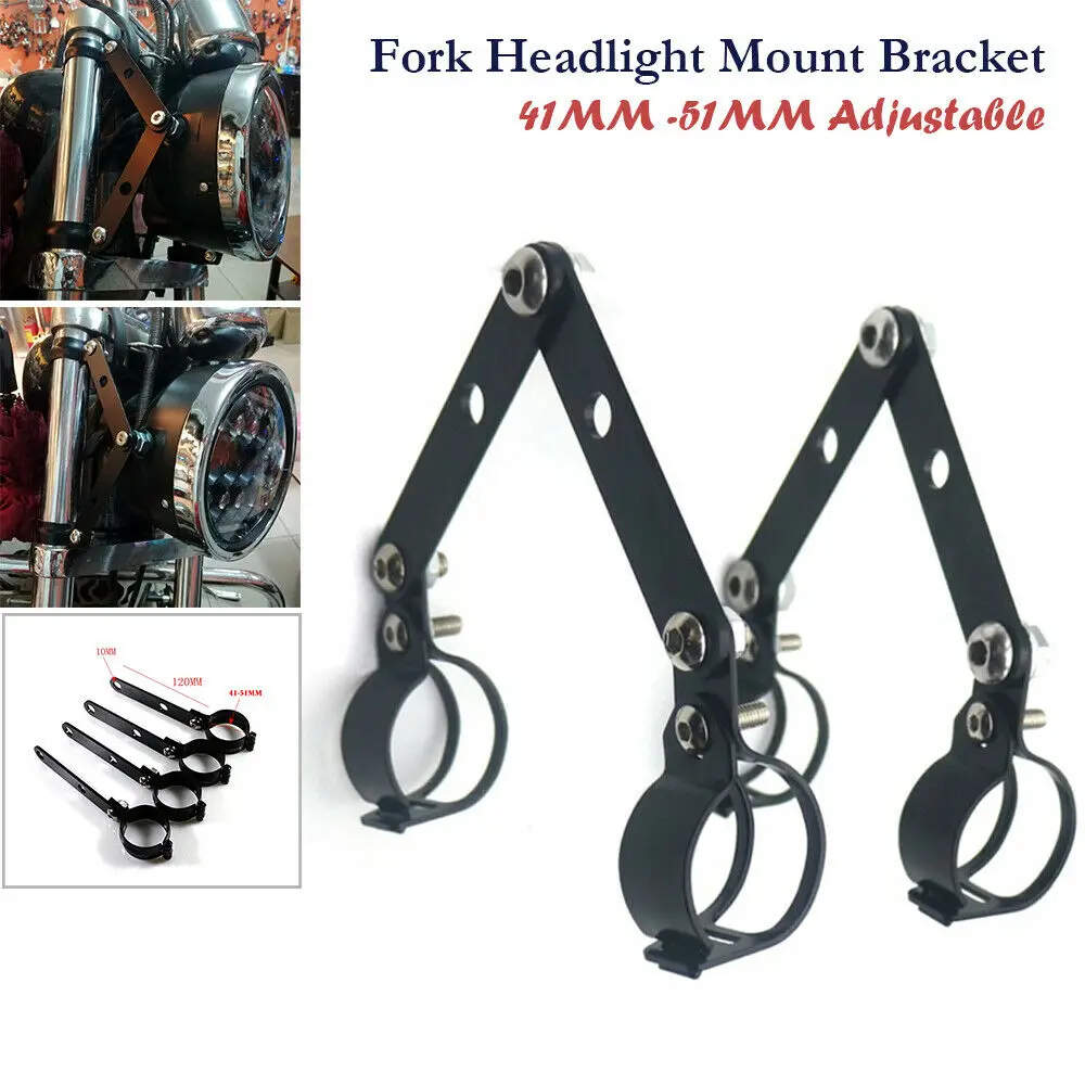 41 мм-51 мм вилка черный головной светильник кронштейн для крепления кафе Мотоцикл