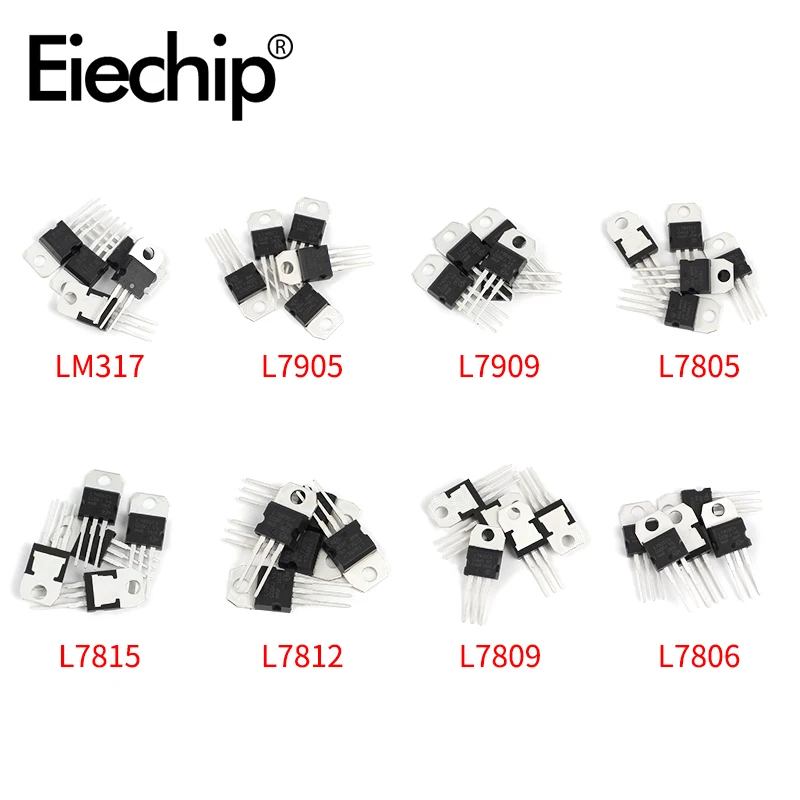40 шт./компл. Напряжение регуляторы IC 220 L7805/7806/7809/7812/7815/7905/7909 LM317T Mosfet транзисторный