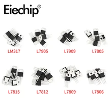 40 шт./компл. Напряжение регуляторы IC 220 L7805/7806/7809/7812/7815/7905/7909 LM317T Mosfet