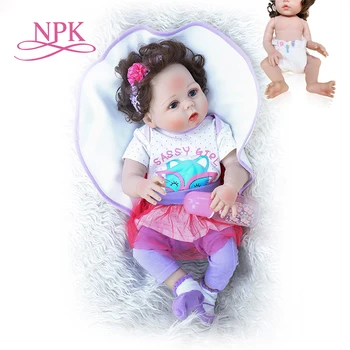 

56CM full body soft slicone waterproof real flexible touch lifelike reborn baby girl bebe doll reborn Bath toy hand rooted c
