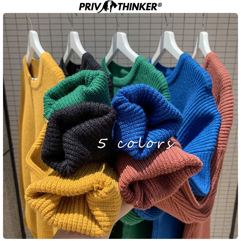 Privathinker цветной вязаный свободный женский свитер с круглым вырезом осень 2019